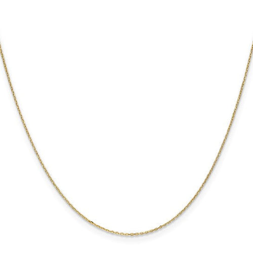 Load image 1 in gallery view. Close view of the diamond-cut cable links in 14K yellow gold