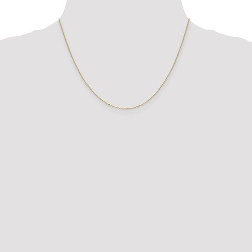 Load image 1 in gallery view. 18 inch 14K yellow gold diamond-cut cable chain necklace