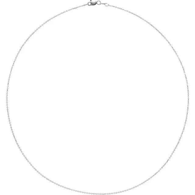 Platinum Cable Chain - 1.5mm Adjustable 16 to 18 Inches
