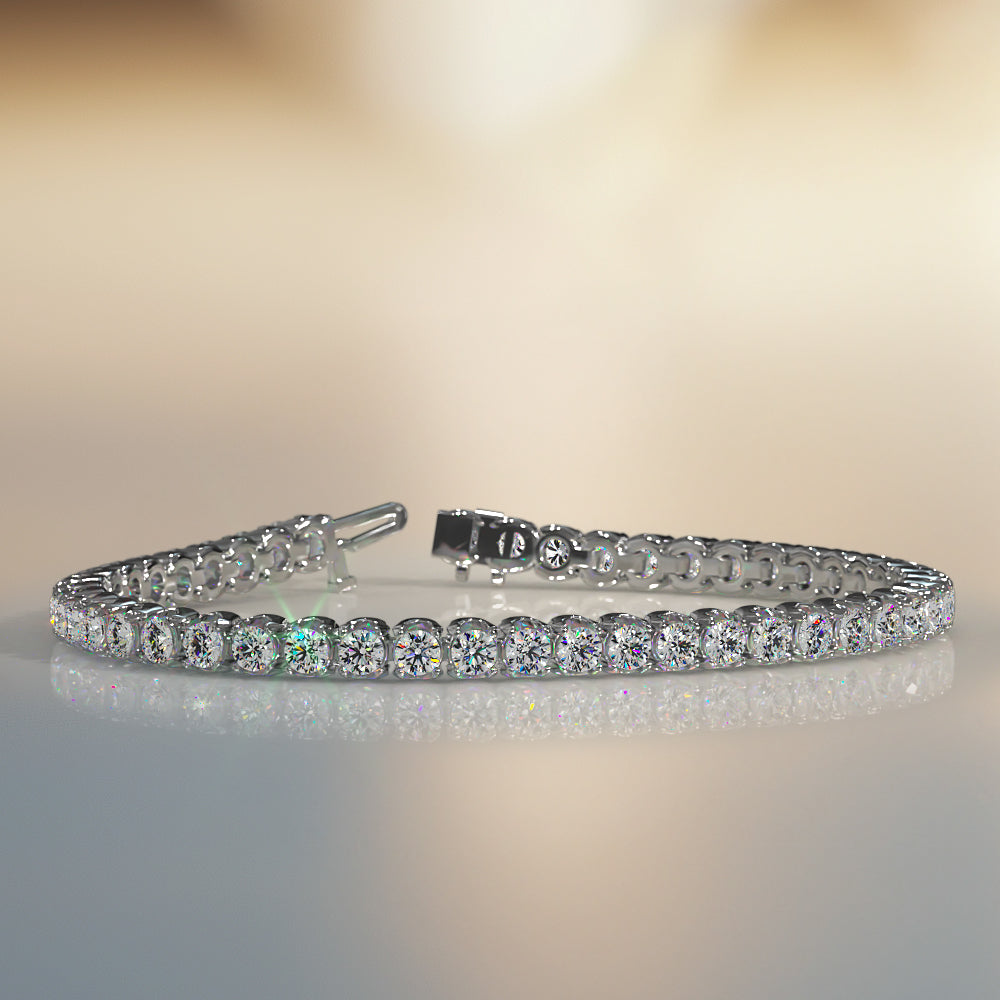 Diamond Jewelry Collections 14K White 8 ct 14K Diamond Tennis Bracelet