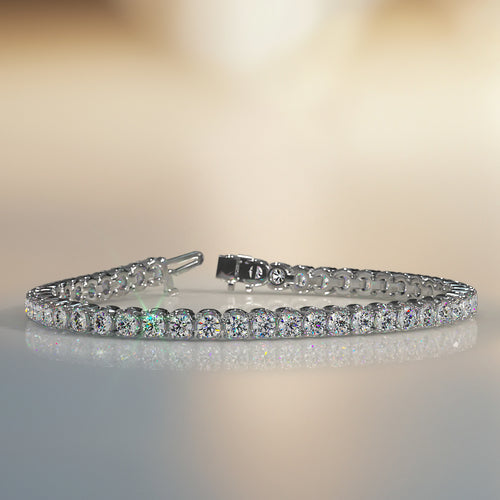 Load image 1 in gallery view. Diamond Jewelry Collections 14K White 8 ct 14K Diamond Tennis Bracelet