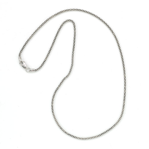 Load image 1 in gallery view. S-Silver OXIDIXZED 2MM POPCORN CHAIN - Farsi Jewelers
