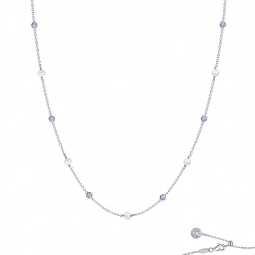 Load image 1 in gallery view. S-SilverCultured Freshwater Pearl Necklace - Farsi Jewelers