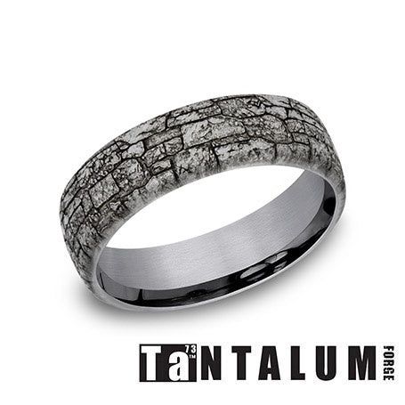 Tantalum-Grey 6.5mm StoneWall Finish - Farsi Jewelers
