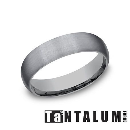 Tantalum-Grey 6mm Domed AllSatin - Farsi Jewelers