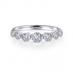 Lafonn 7 Symbols of Joy ring in sterling silver with simulated diamonds