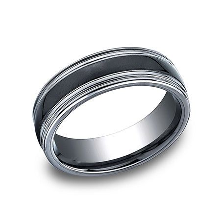 Wedding Rings Tungsten Re Micro Ceramic 7.0mm