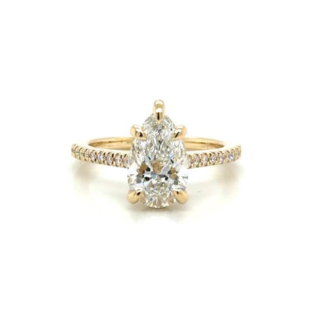 Engagement Rings Pear Shaped Engagement Ring - 2.05 ct Center Lab-Grown