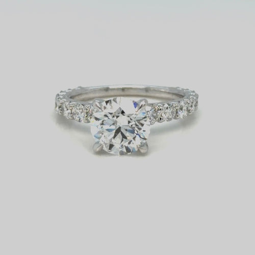 Load image 1 in gallery view. Engagement Rings 2.05 Carat Lab-Grown Diamond Custom Engagement Ring - 14K White Gold