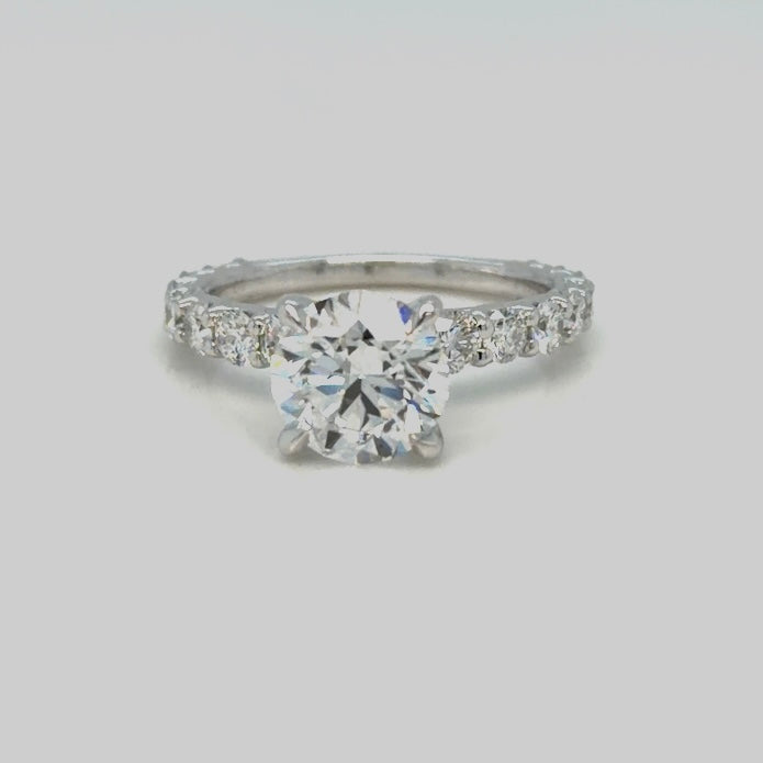 Engagement Rings 2.05 Carat Lab-Grown Diamond Custom Engagement Ring - 14K White Gold