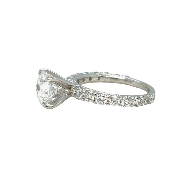 Engagement Rings 2.05 Carat Lab-Grown Diamond Custom Engagement Ring - 14K White Gold