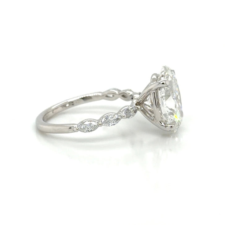Engagement Rings Oval Diamond Engagement Ring 14K White Gold