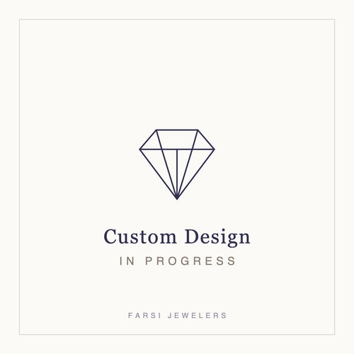 Load image 1 in gallery view. Custom design in progress at Farsi Jewelers, Sandy Springs — finished photos coming soon