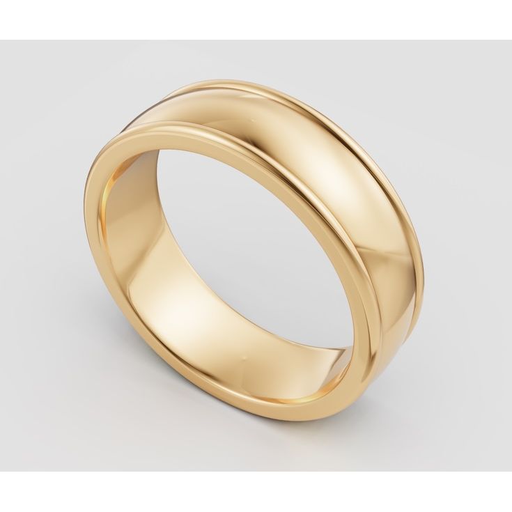 Custom Order 14K Yellow Gold Men's Wedding Band