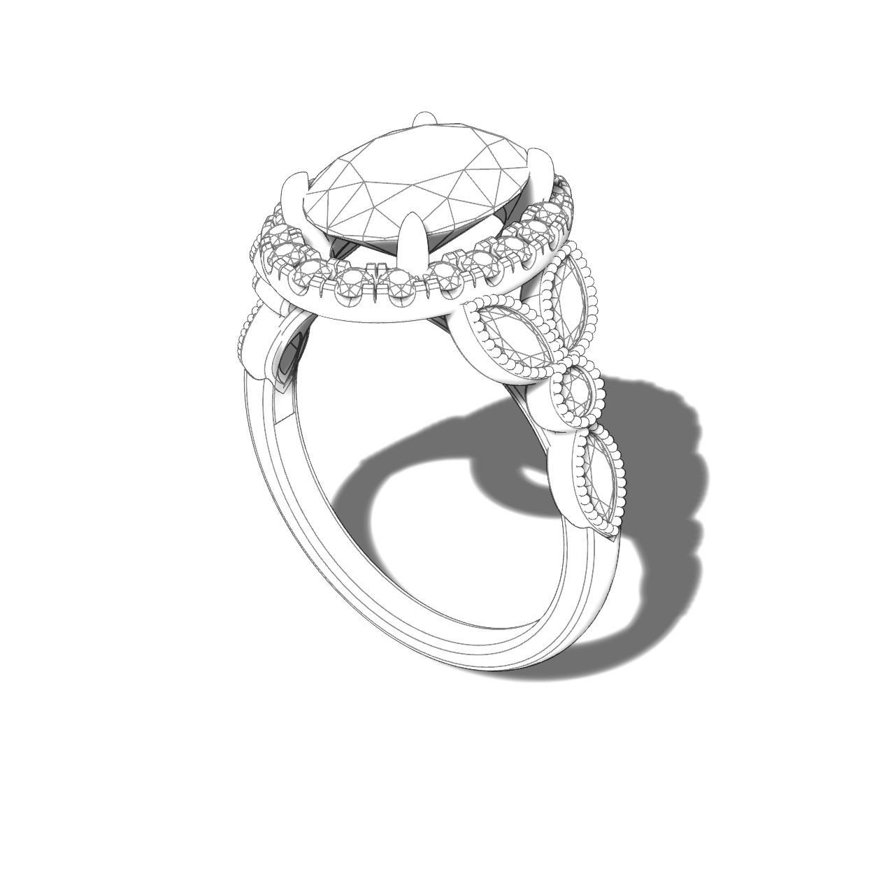 Custom 14K Rose Gold 2.21 CT Oval Lab-Grown Diamond Engagement Ring — Antique-Inspired