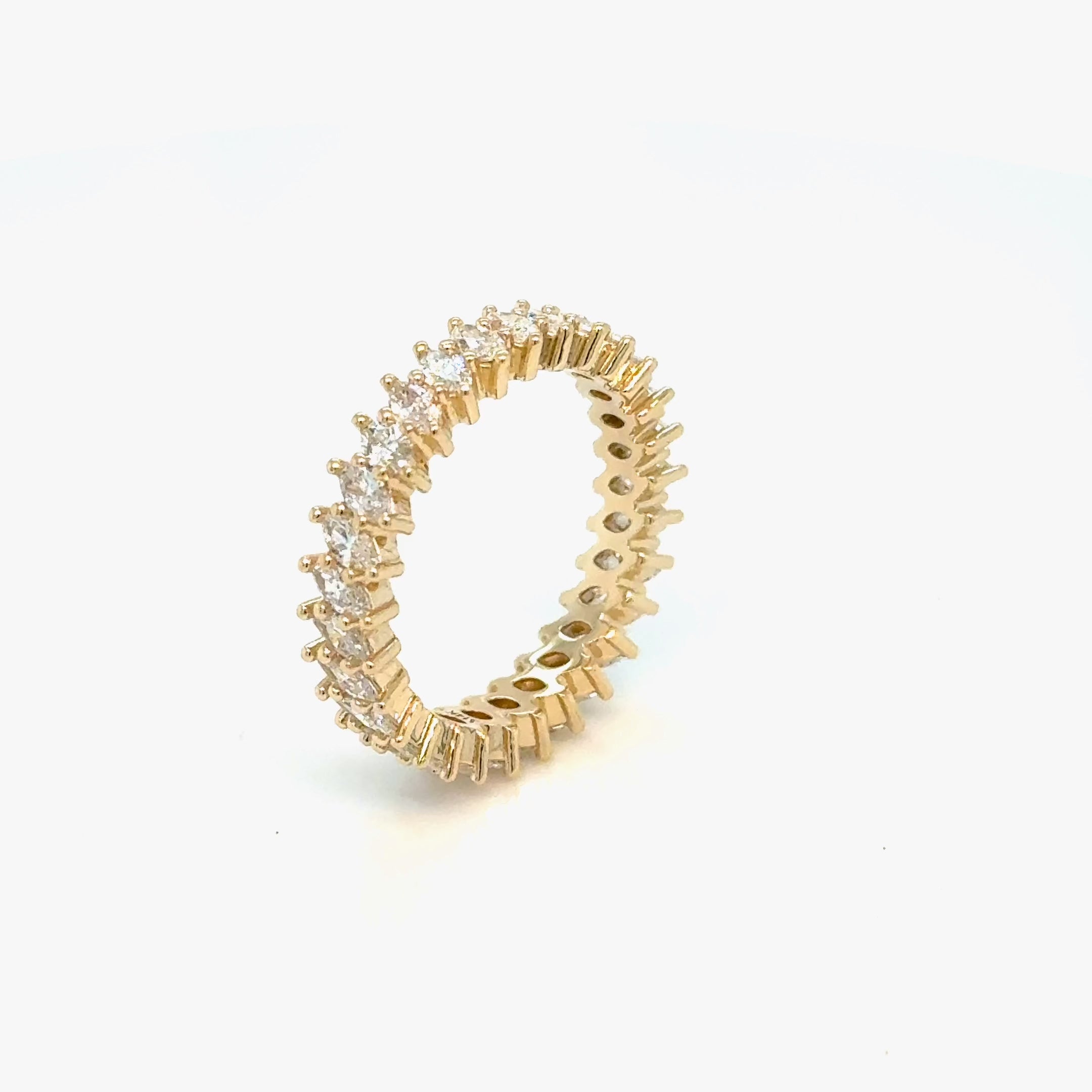 14K Yellow Lab-Grown Diamond Eternity Bands