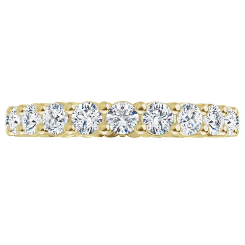 Load image 1 in gallery view. Diamond eternity wedding ring in yellow gold 
