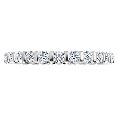 Load image 1 in gallery view. white gold and lab diamond eternity band 