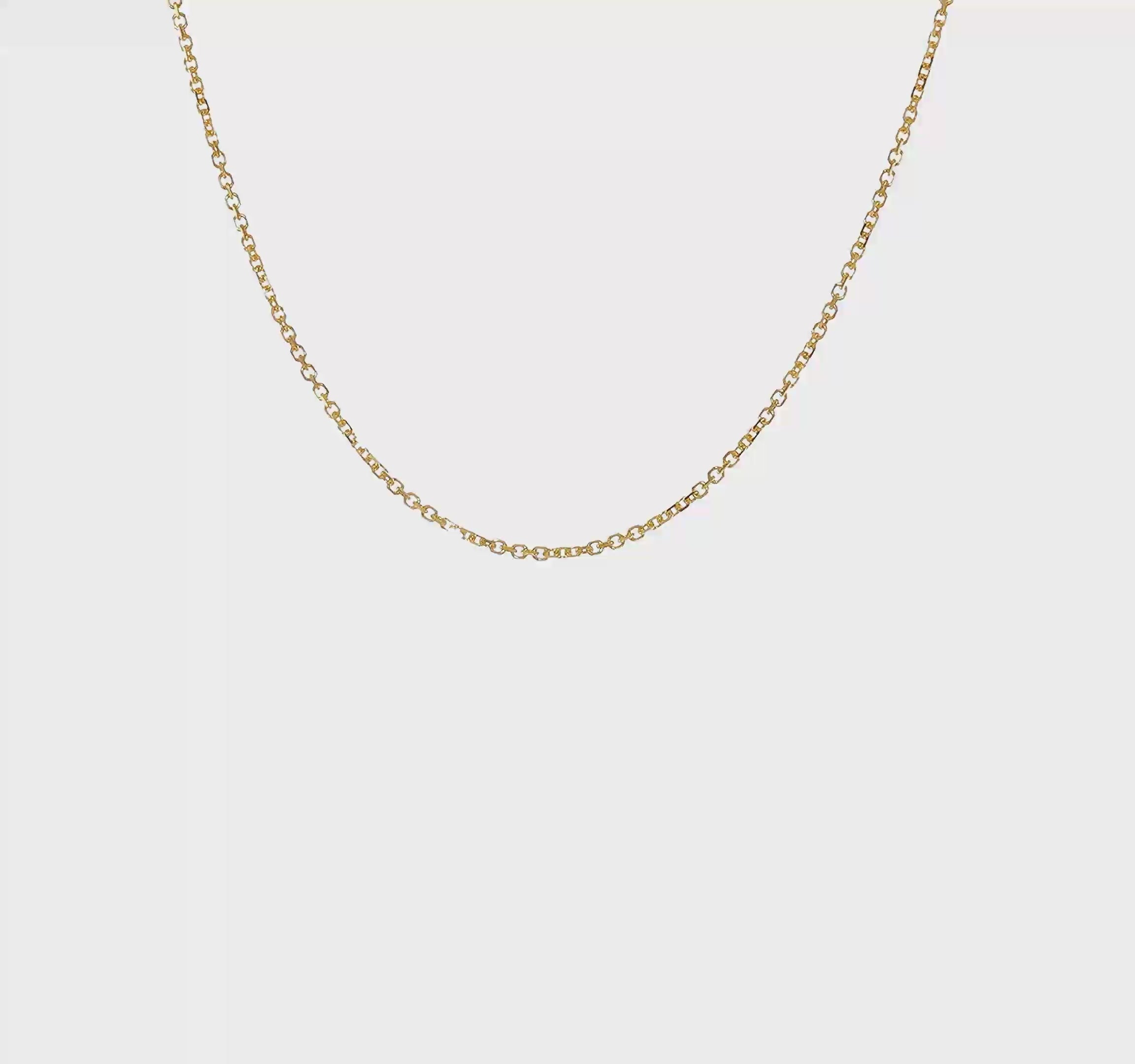14ky gold cable chain
