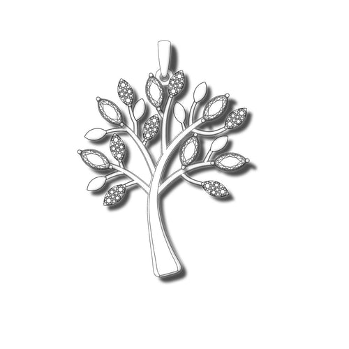 Load image 1 in gallery view. 14K Yellow Gold Lab-Grown Diamond Tree of Life Pendant — Custom Design