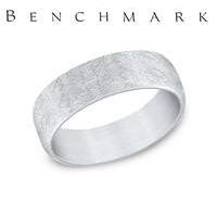 Load image 1 in gallery view. 10K white Gold 6.5 mm Swirl Finish